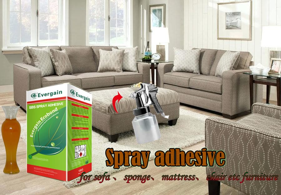 Evergain OEM solvent based spray adhesive for sofa_sponge